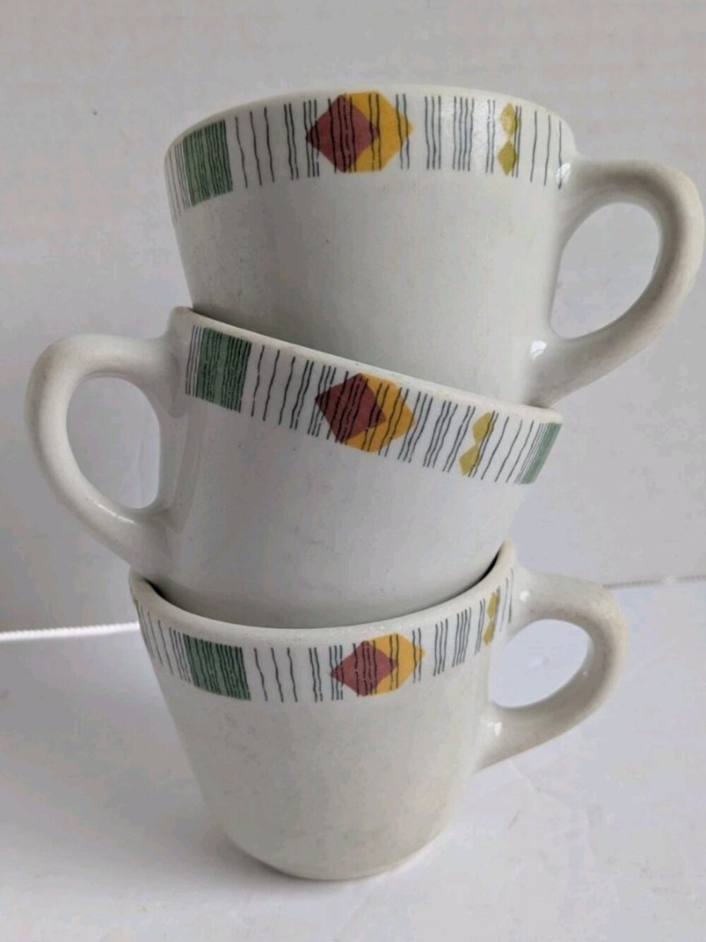 Set of 3 Vintage Erica Coffee Mugs – J.E. Heath England – Russell Food Equipment